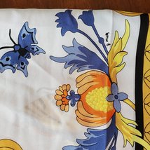 Vintage Silk Scarf, hand rolled, signed J Matz, Woodrow Wilson House butterflies image 7