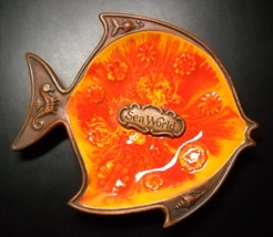 Treasure Craft Pottery Sea World Angel Fish Design Oranges Yellows and Browns - £13.42 GBP
