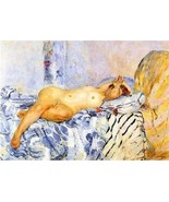 Nude On Spanish Blanket  By Henri Lebasque Repro Hand-made Canvas Oil Pa... - £151.84 GBP