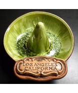 Treasure Craft Pottery Trinket Dish Los Angeles Sombrero Shape Bright Gr... - £9.43 GBP