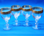 (4) Vintage TIFFIN FRANCISCAN WESTCHESTER 5&quot; Wine Glasses - READ DESCRIP... - £35.62 GBP
