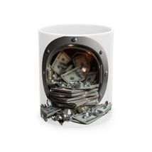 Money Vault Ceramic Mug Diamond Safe Coffee Cup Gift for Caffeine Lovers - $14.20+