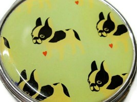 Hinged Compact Mirror Love and Beauty by Forever 21 Boston Bulldog - £19.65 GBP
