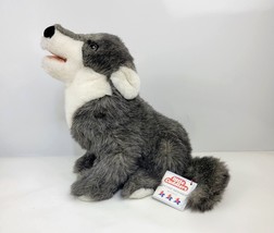 Douglas Little Cuddlers Wolf #295 Plush Stuffed Animal 16&quot; w/ Tag Vintage 1990 - £47.17 GBP