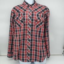 Wrangler Rancher Western  Mens Shirt Pearl Snap Long Sleeve Plaid Shirt - £15.65 GBP