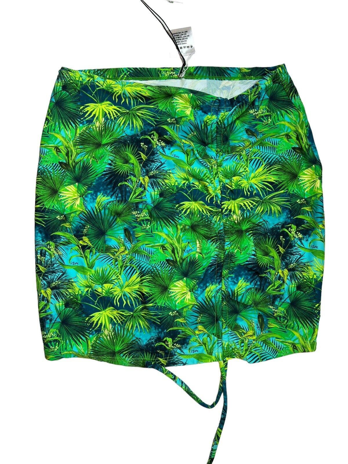 Primary image for VDM The Label Natalie Green Tropical Print Swimsuit Cover Up Skirt XS New