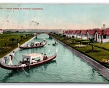 Canal Scene Gondola Boats Venice California CA DB Postcard M20 - $3.91