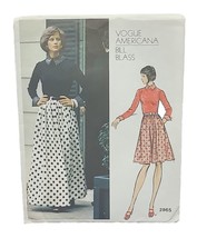 Vogue Americana Pattern Bill Blass Sz 12 Bust 34 Hip 36 Misses&#39; Dress #2865 - $15.19