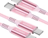 100W Usb C To Usb C Cable Pink, 10Ft Long [2-Pack], Type C Super Fast Ch... - $31.99