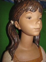 Vintage Spain Lladro Antonio Ruiz Gardener girl Figurine Bust  16 inch 1971-1974 - $604.60