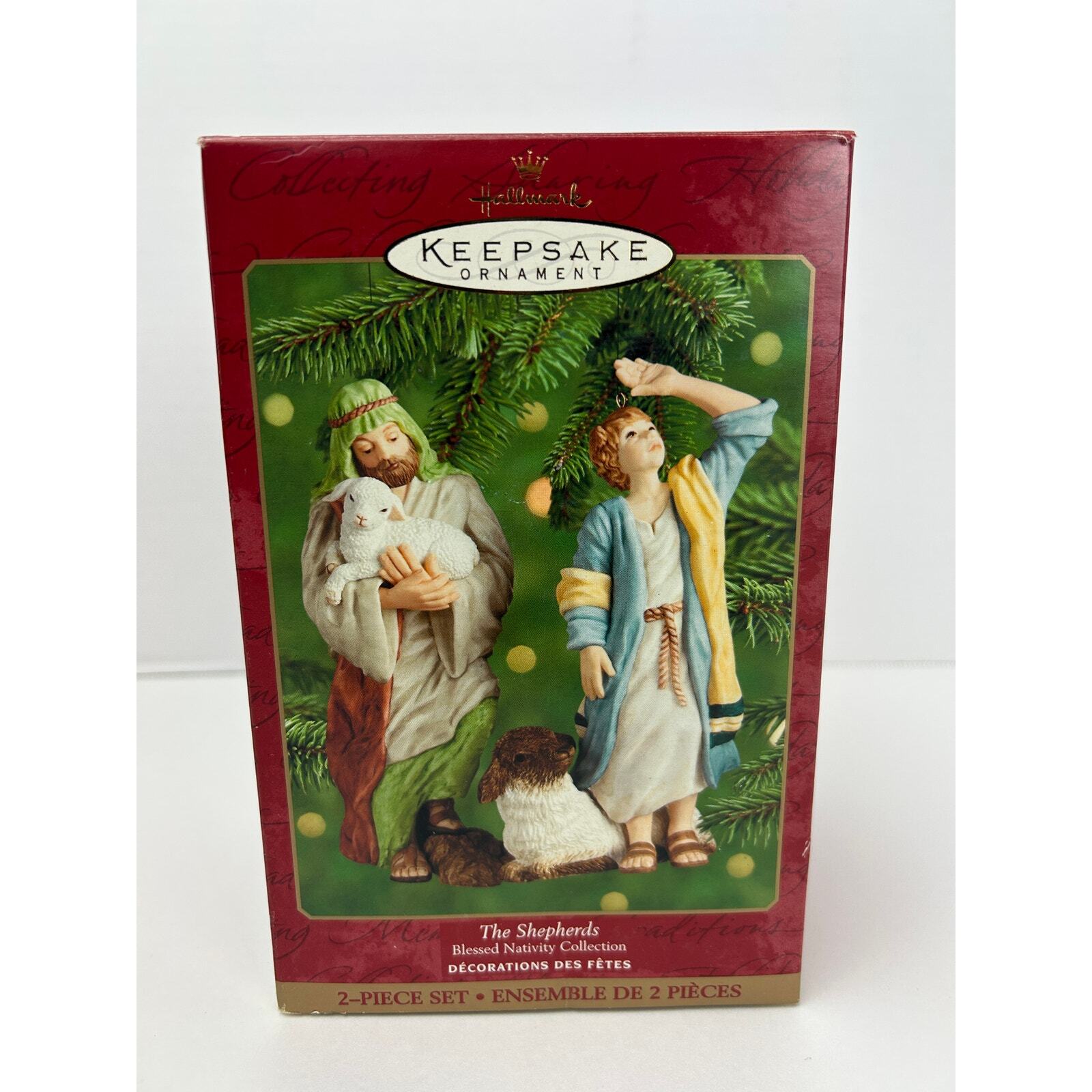 Hallmark Keepsake 2000 The Shepherds Blessed Nativity 2-Piece Set w Box Item image 4