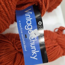 New Berroco yarn Vintage Chunky x4 skeins #6164 Tang Orange rust Bulky-5 - £61.01 GBP