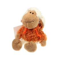 NICI Sheep Orange Jacket Stuffed Animal Dangling 6 inches 15 cm - £13.54 GBP