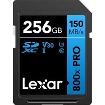 Lexar Professional 256GB 800x PRO UHS-I SDXC Memory Card - 150MB/s - V30... - $41.86
