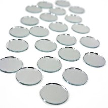 24 rOund MIRRORS 3/4&quot;inch diameter Circle Shape circular Real GLASS MIRROR tiles - £16.71 GBP