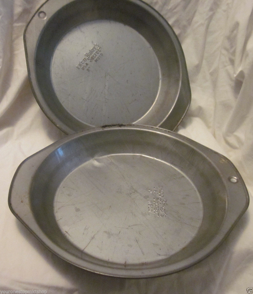 5 Ekcoloy Cake Pans & Pie Pans Silver Beauty T95 T310 M310 Baker's Secret Ecko - $9.89