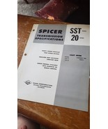 Vintage 80&#39;s Spicer Transmission Specifications SST 20 speed Schematics ... - $360.80 MXN