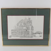 Nevin Robinson Artist Signed Pittsburgh Henry Clay Frick Clayton Etching Print - £70.17 GBP