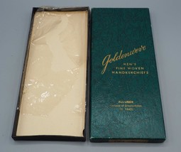 Vintage Goldenweve Mano Woven Fazzoletti Scatola Vuota Pubblicità Confez... - £34.84 GBP