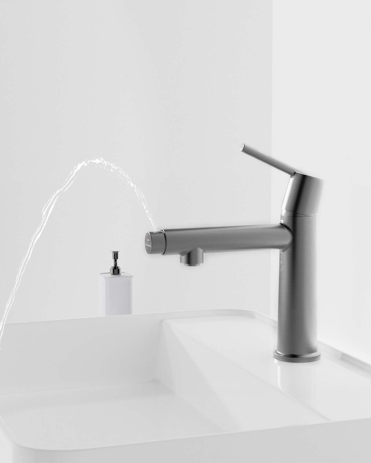 Gun Gray Bathroom Faucet: 1/3 Hole, Dual Mode Item image 10