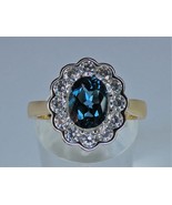 Blue Helenite Silver Ring - £38.84 GBP