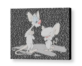 Pinky And The Brain Animaniacs Song Lyrics Mosaic Framed Print Limd Ed w/COA - £15.43 GBP