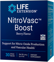 MAKE OFFER! 3 Pack Life Extension NitroVasc Boost 30 sticks Berry nitric... - $76.50