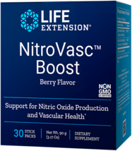 MAKE OFFER! 3 Pack Life Extension NitroVasc Boost 30 sticks Berry nitric oxide - £61.29 GBP