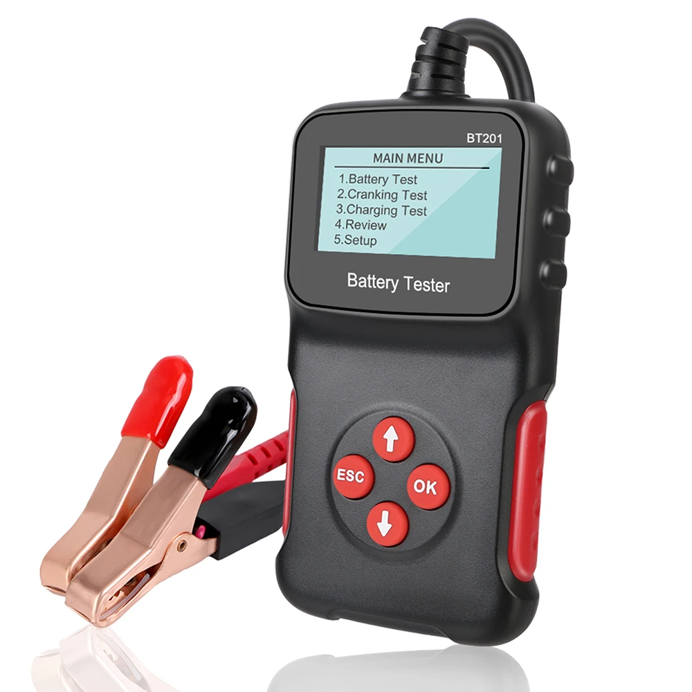 12V Universal Car Battery Tester BT201 Multi-Function Support 6 Languages Cran C - $117.23