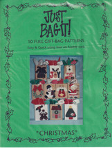 Just Bag-It 10 Full Christmas Gift Bag Patterns Using Iron On Fusible Web - $9.00