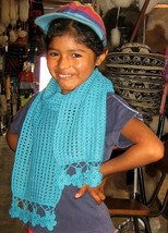 Light blue scarf, shawl made of alpacawool   - £24.78 GBP