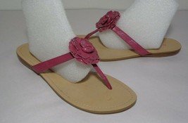 Nine West Size 6 M TISHA Medium Pink Leather Sandals New Women&#39;s Shoes - £31.03 GBP