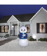 6&#39; CHILLY SHIVERING SNOWMAN w GOOGLE EYES LED CHRISTMAS  ANIMATED INFLAT... - $153.45