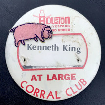 Houston Livestock Show Rodeo Pin Button Host Corral Club Patch Pig Kenne... - £22.43 GBP