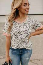 Pink Trim Leopard Tee - £12.01 GBP+