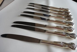 shiny ORIGINAL ROGERS SILVERPLATE MAGNOLIA INSPIRATION 8pc DINNER KNIVES - £36.94 GBP