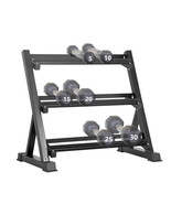 Dumbbell Rack 3 Tier Solid Steel Weight Rack Holder 1000lbs Capacity Qui... - $4,744.63 MXN