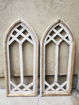 Set of 2, Folignoto Arch Wood - Distressed White - Shabby Chic, CHOOSE Size - $53.86+