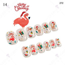 24PCS Kids Christmas Fake Nails Press On Model #14 - £4.70 GBP