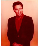 Elvis Presley 8 X10 Young Elvis Studio Photo in Red Shirt &amp; Black Jacket - $13.81