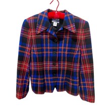 Pendleton Petites 100% Virgin Wool Plaid Blazer Button Down Jacket - £23.00 GBP