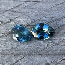 Natural Blue Green Sapphires Pair - £362.20 GBP