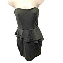 Wet Seal Womens Sz M Black Dress Halter Mid Thigh 100% Polyester ruffle detail - £8.55 GBP