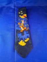 Winnie the Pooh Tie Tigger Honey Pots Disney Cartoon Men&#39;s Necktie Black - £9.58 GBP