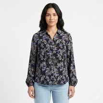 J. Jill Classic Floral Print Cotton Blend Tunic Sz. 3X - $19.79