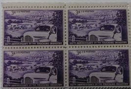 1953 Set of Four 50th Anniversary Trucking Industry 3 Cent Postage Stamps - £1.55 GBP