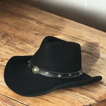 Cody James &quot;Santa Ana&quot; Wool Felt Belted Western Cowboy Hat Black Size 6 7/8 - $31.79