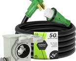 Rvmate 50 Amp Generator Cord 15 Foot And Pre-Drilled 50 Amp Power Inlet ... - $116.94