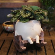 Face Planter Pots For Indoor Plants Cute Resin Flower Head Planters, Sit... - $670.66 MXN