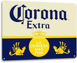 Corona Extra Beer Logo Retro Wall Art Decor Bar Pub Man Cave Metal Tin S... - £14.17 GBP